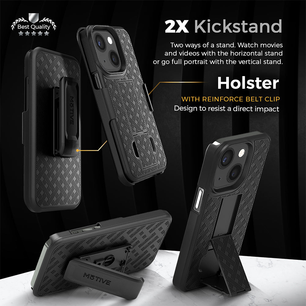 MOTIVE iPhone 14 Plus Holster Case | Military-Grade Shockproof Protection + MagSafe