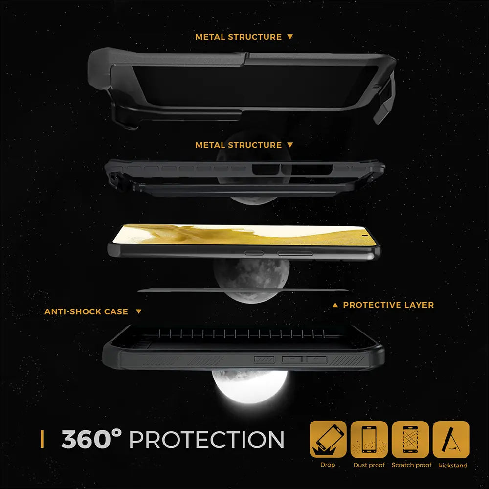Heavy-Duty S23 Plus Case with Military Protection & Belt Clip – MOTIVE