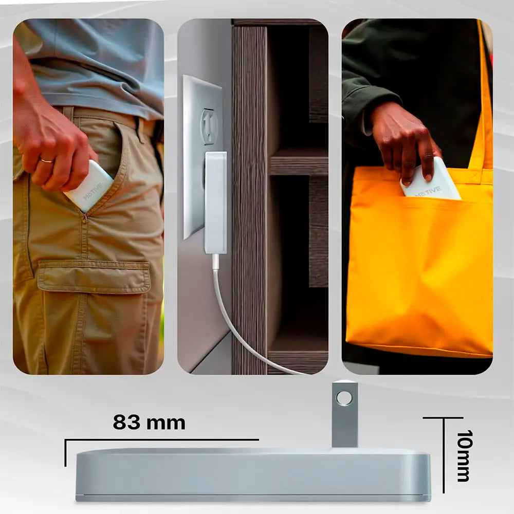 Flat wall charger with dual USB-C and USB-A ports, designed for compact spaces and portability, ideal for fast charging multiple devices including iPhone and Samsung.