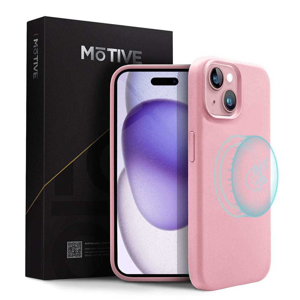 Liquid silicone slim case for iPhone 15 Plus offering style, protection, and seamless charging.