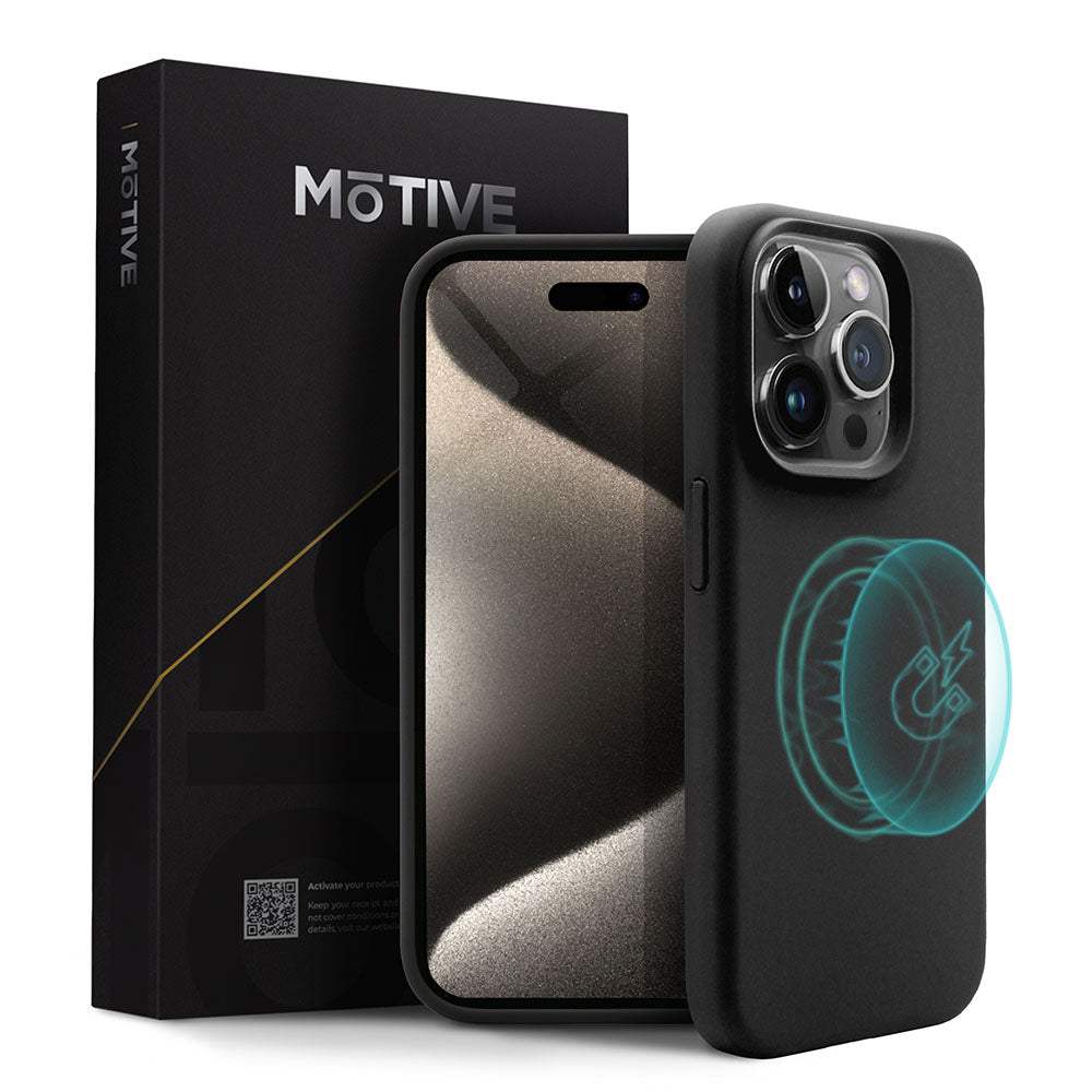 Slim silicone case for iPhone 15 Pro Max with MagSafe compatibility and protective design.