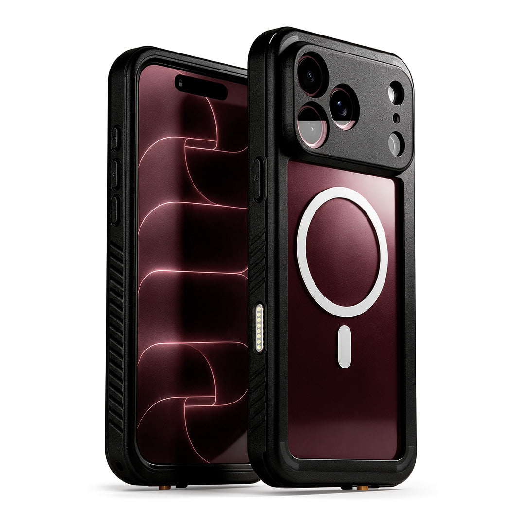 Full 360 degree defense Motivecase Waterproof Series phone case for iPhone 18 Pro Max with built-in screen protector and rugged sealed back cover.