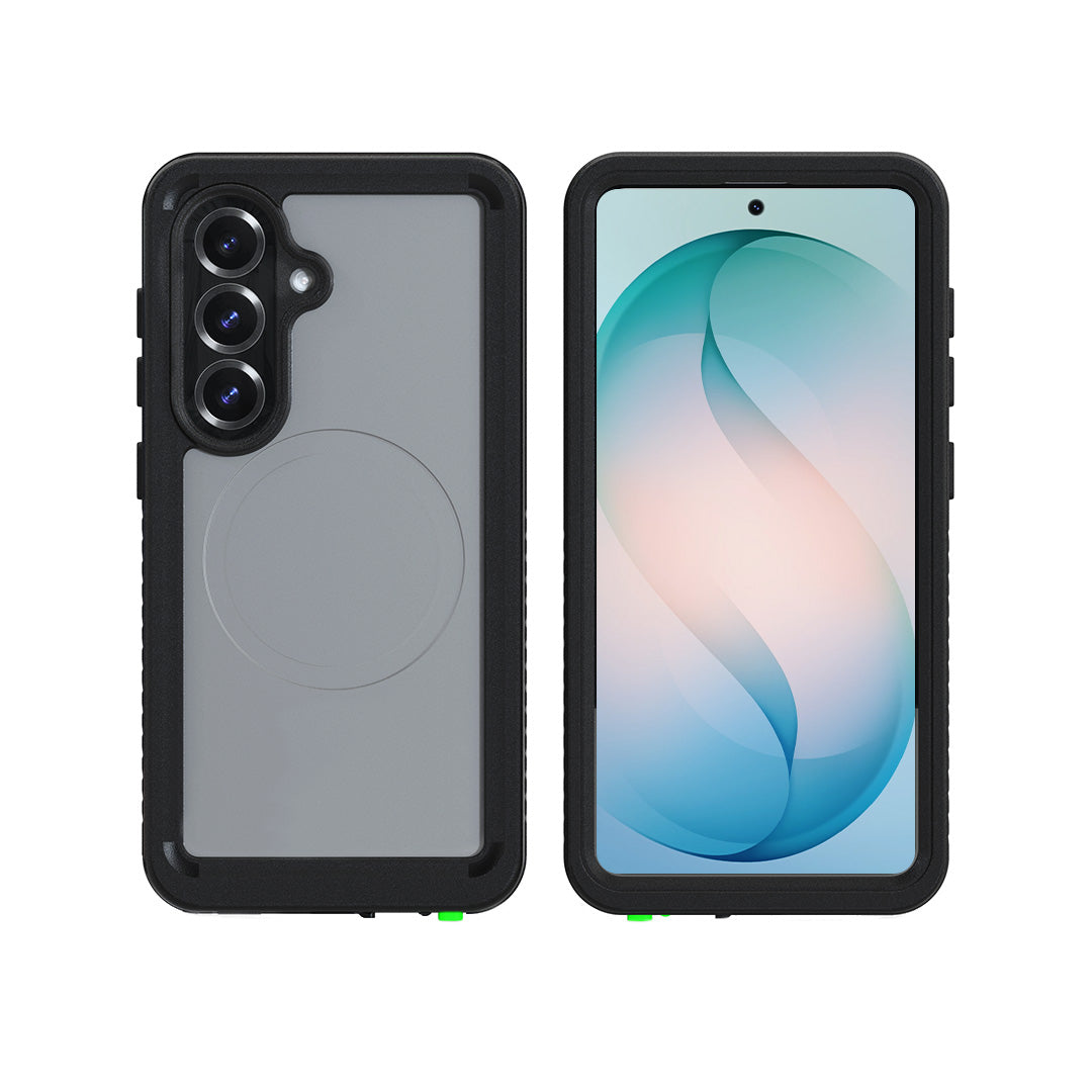 Motivecase Waterproof heavy-duty phone case for s26Water featuring drop defense, kickstand, and belt clip holster.