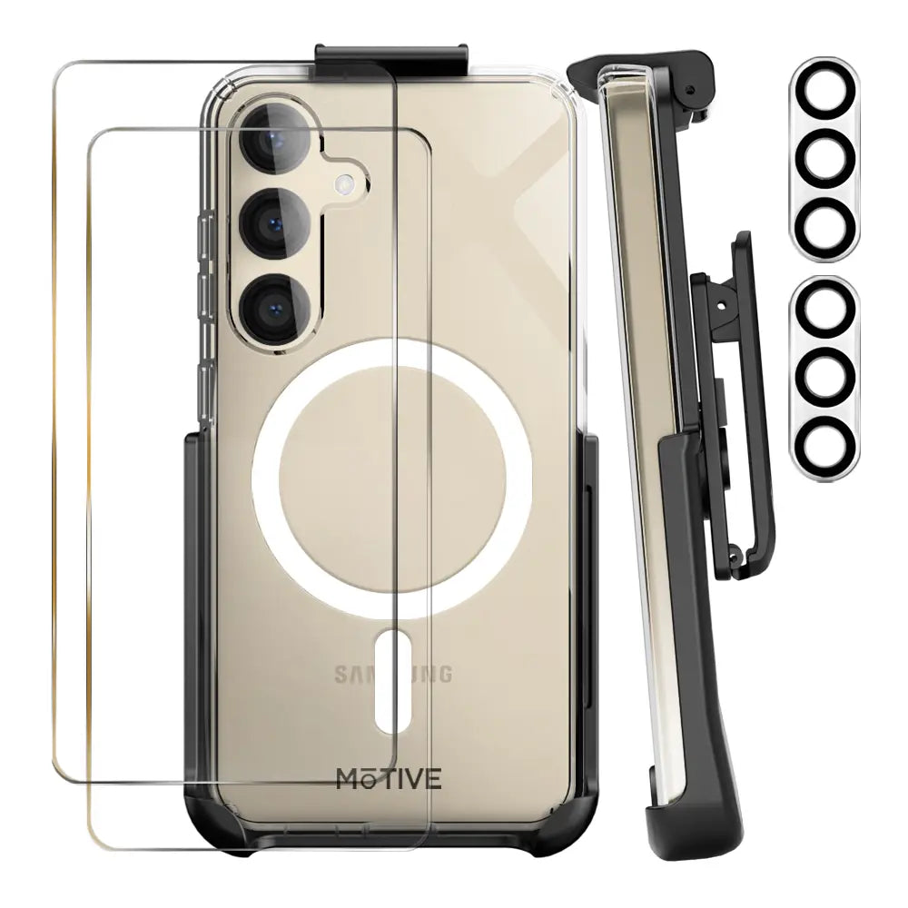 Clear Case & Holster Combo for Samsung Galaxy S24 Plus