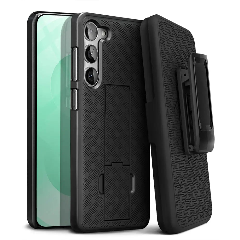 MOTIVE Samsung s25 Plus Case with belt clip | Shockproof & Kickstand Included