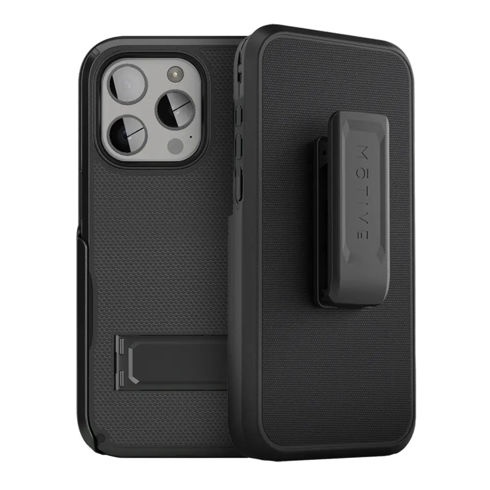 Military-grade iPhone 16 Pro Max case with clip offering ultimate protection