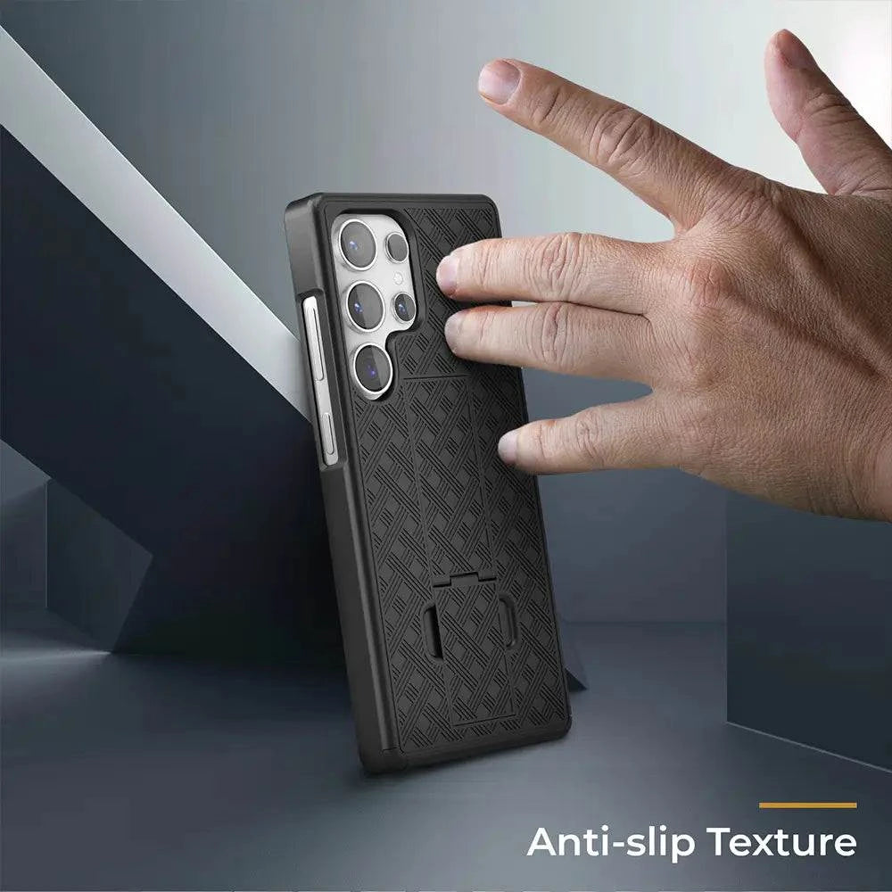 Samsung s25 Ultra Case with belt clip featuring anti-slip texture.