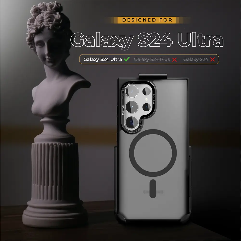 Clear Case & Holster for Samsung Galaxy S24 Ultra