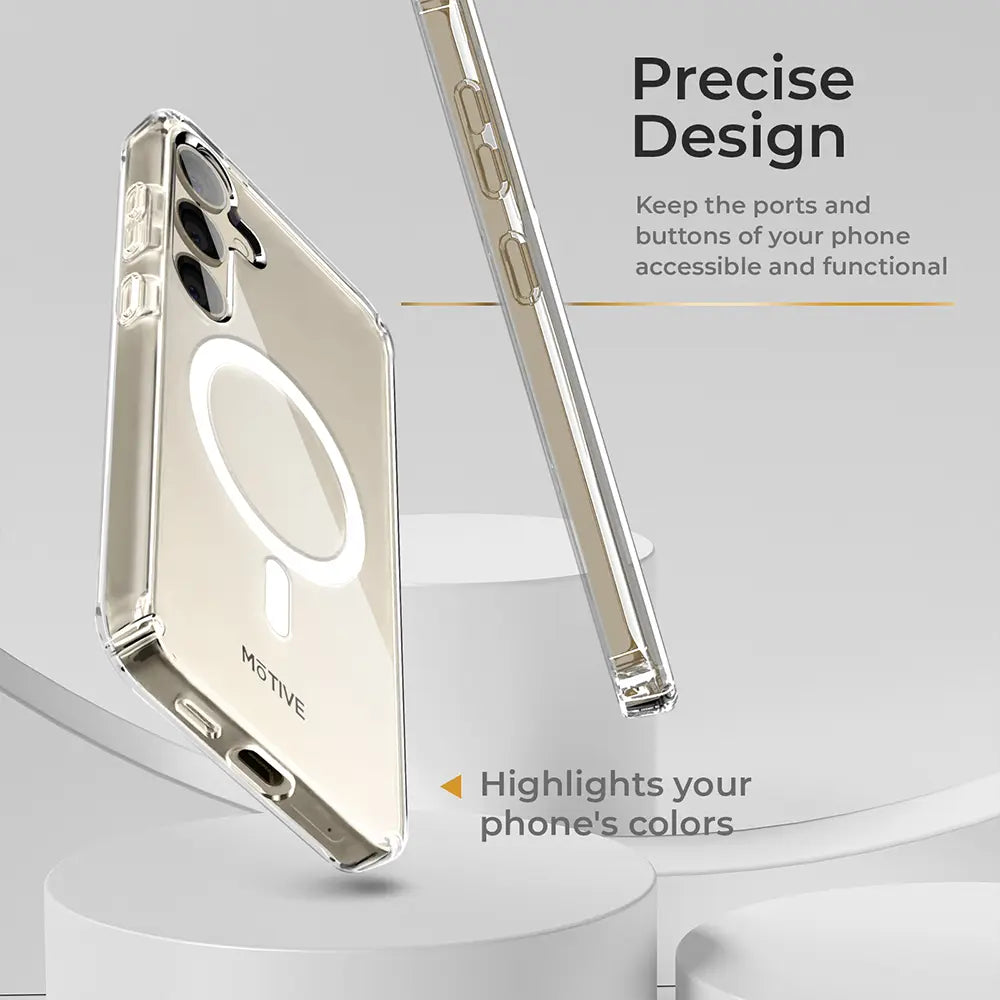 Galaxy S24 Plus Clear Case with Anti-Yellowing, Shockproof, Slim Design, Camera Protection, Wireless Charging Compatible.