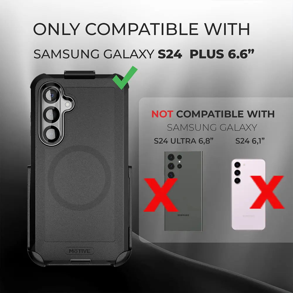 Heavy Duty Case & Holster Combo for Samsung Galaxy S24 Plus