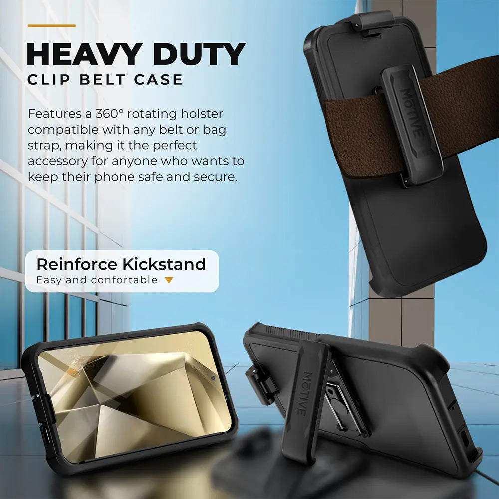 Heavy Duty Case & Holster Combo for Samsung Galaxy S24 Plus