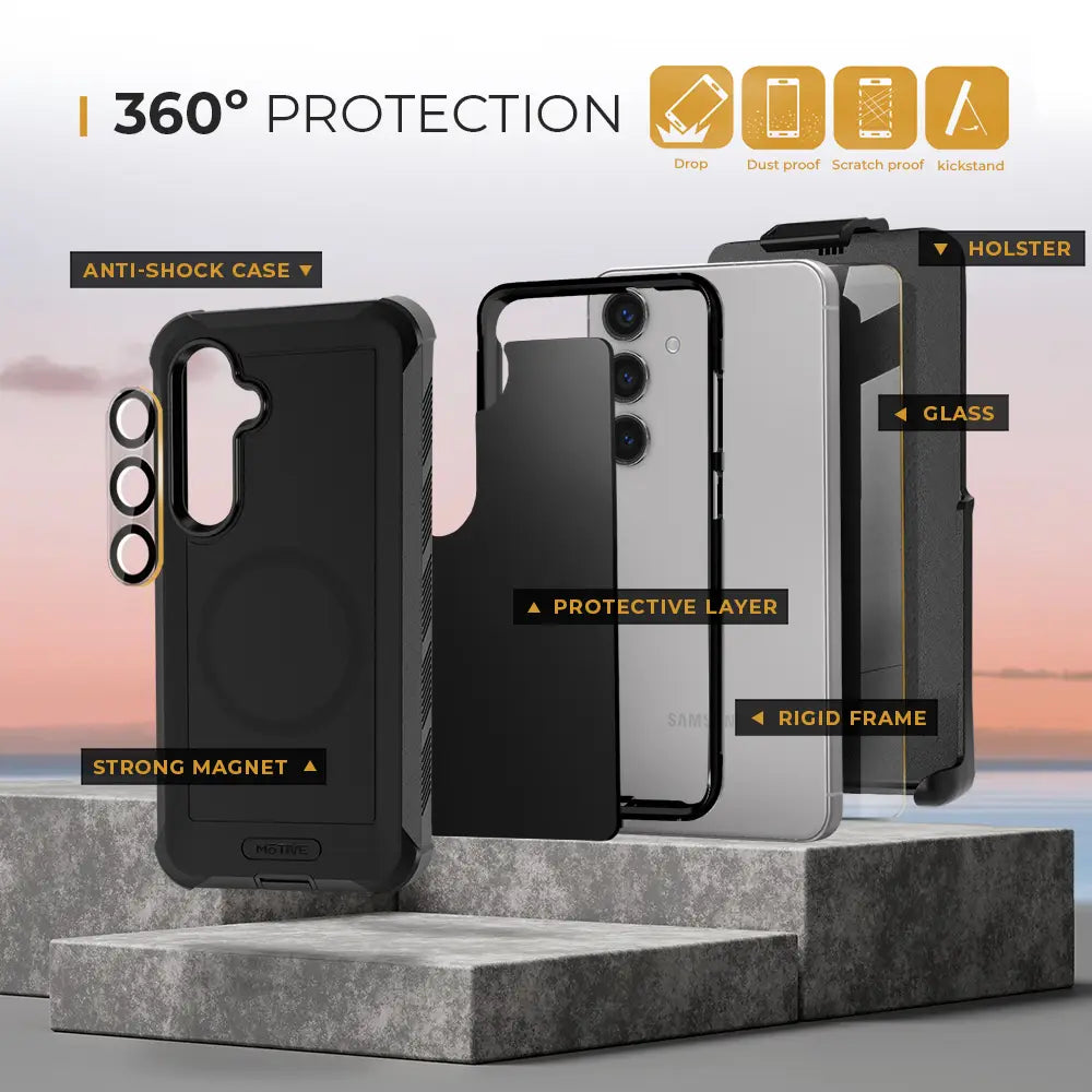 Heavy Duty Case & Holster Combo for Samsung Galaxy S24 Plus