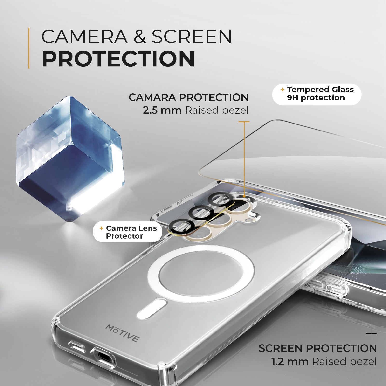 Clear Case & Holster Combo (Screen Protector & Camera Lens) for Samsung Galaxy S24