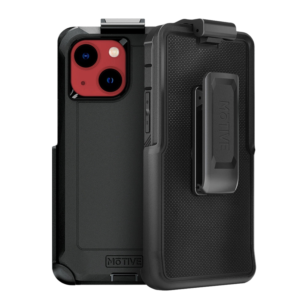 Rugged black iPhone 13 holster with a strong belt clip. Designed for heavy-duty protection, it's perfect for active lifestyles. #iPhone13 #iPhone13case #iPhone13holster #ruggedcase #beltclip