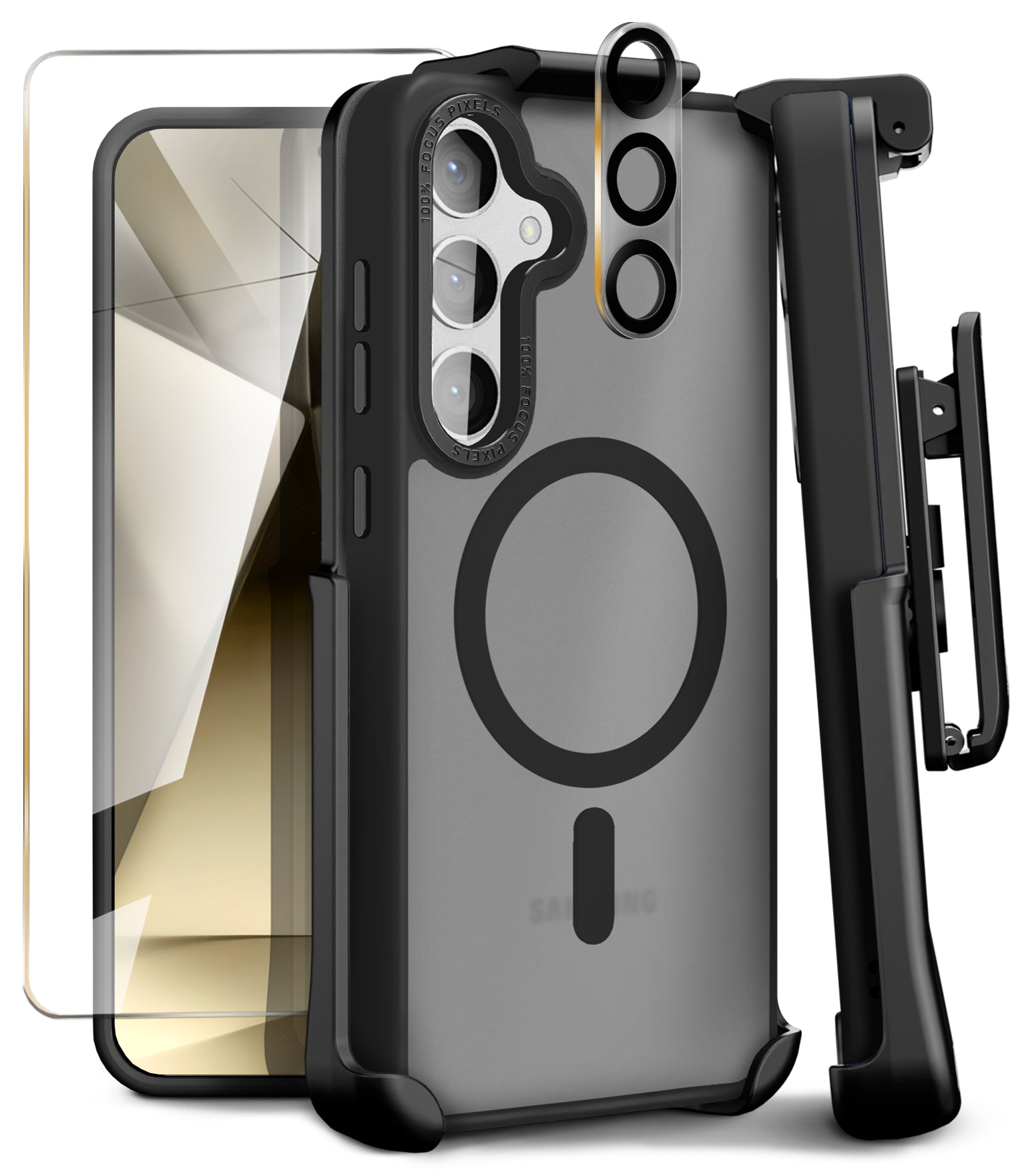 Clear Case & Holster Combo for Samsung Galaxy S24 Plus