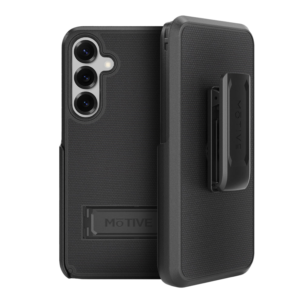 MOTIVE Samsung Galaxy s25 Case with belt clip | Shockproof & MagSafe-Compatible