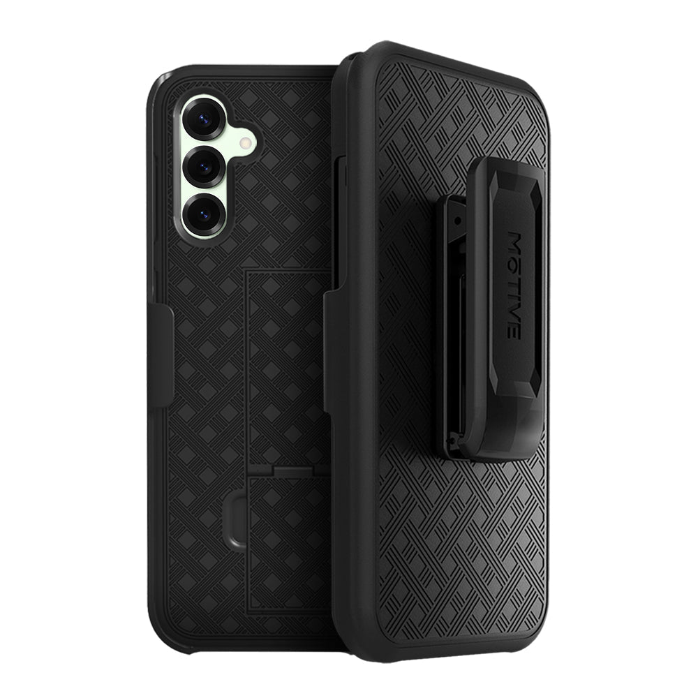 MOTIVE Samsung s25 Plus Case with belt clip | Shockproof & Kickstand Included