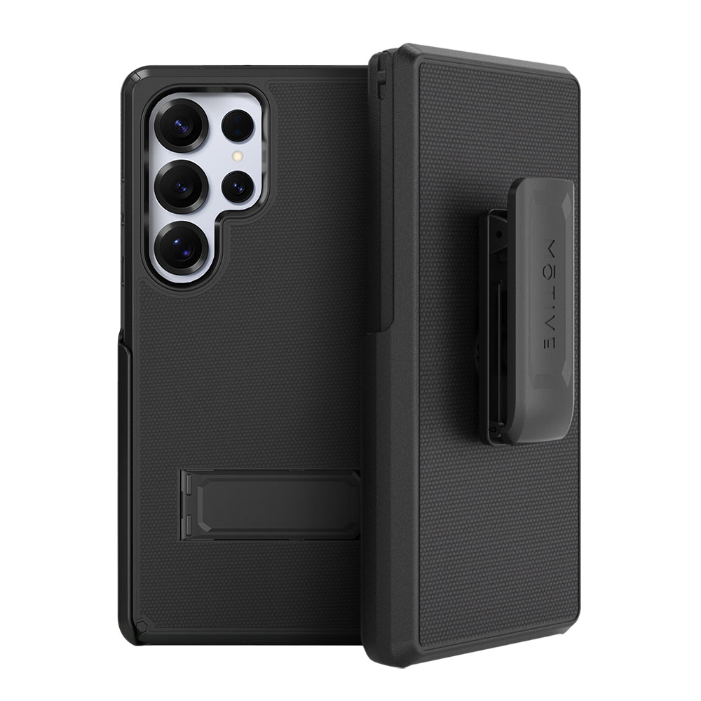 MOTIVE Galaxy s25 Ultra Case with belt clip | Shockproof & MagSafe Qi2-Compatible