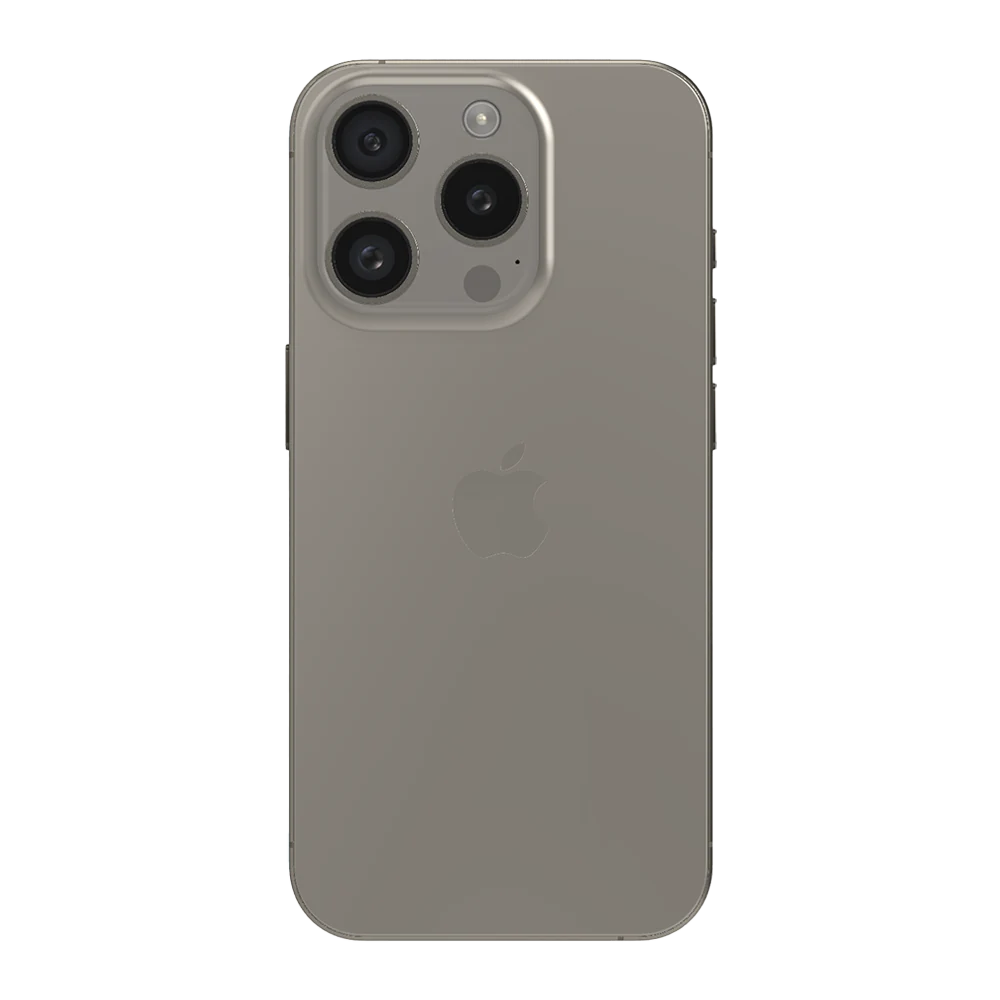An Apple iPhone 15 Pro Max in its original design, ready for a Motivecase Luxeliquid Silicone case.