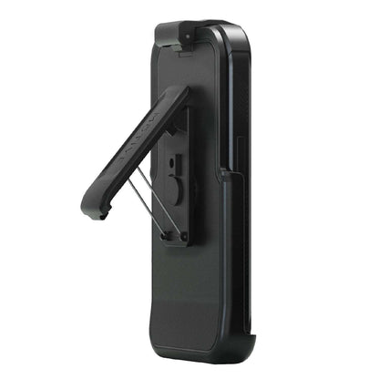 Back view of the iPhone 15 Pro Max Bunker case showing its included heavy-duty rotating belt clip holster.