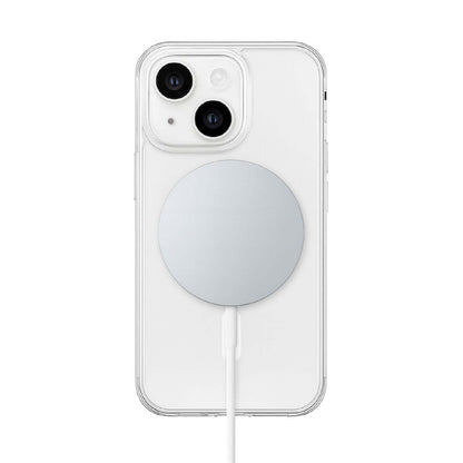 Back view of the clear Crystal case for iPhone 15 Pro Max highlighting its MagSafe compatibility.