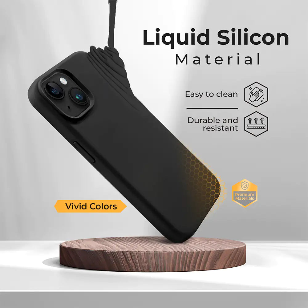 Liquid Silicone Belt Clip Case For iPhone 15 Plus