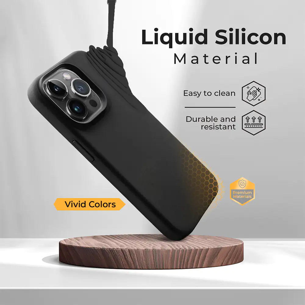 Liquid Silicone Belt Clip Case For iPhone 15 Pro