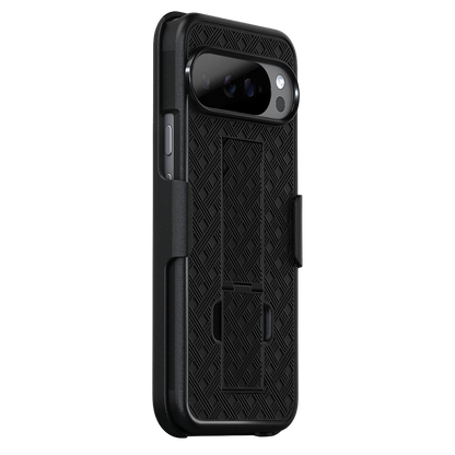Rear camera perspective of Motivecase Ranger V1 phone case for Google Pixel 10 XL showing non-slip textured back and camera bezel protection.