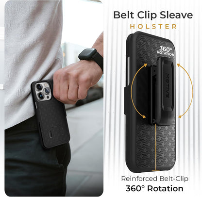 Motivecase Ranger V1 heavy-duty protective phone case for iPhone 14 Pro Max featuring rugged drop protection and belt clip holster.
