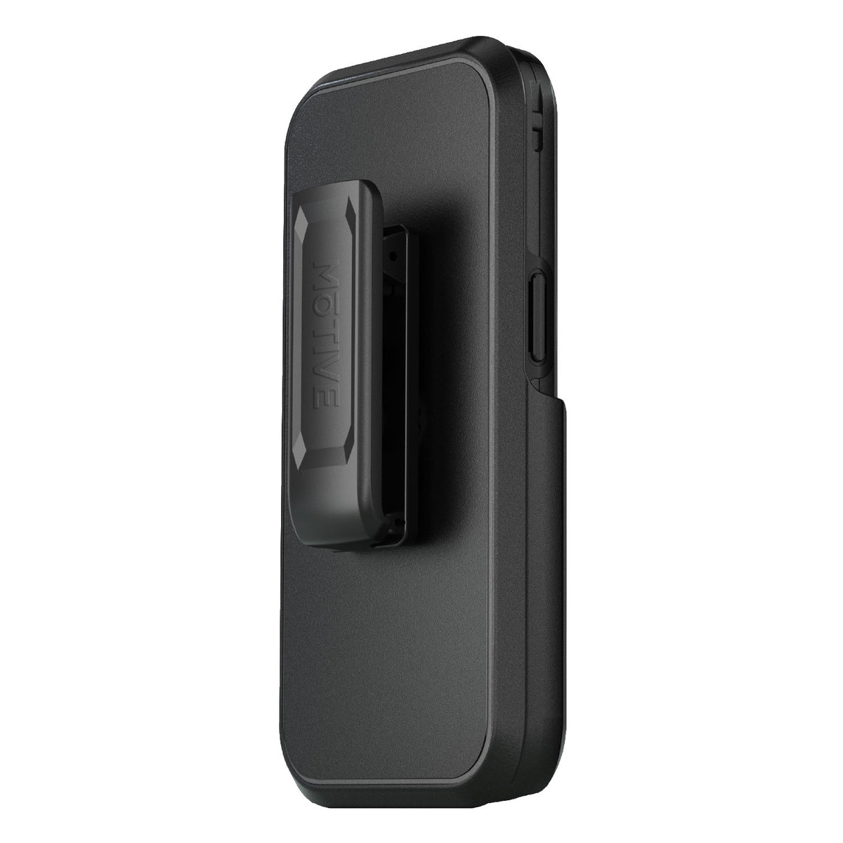 Heavy-duty Motivecase Ranger V2 holster attachment for iPhone 16 Pro Max featuring 360-degree rotating belt clip swivel and slide-in sleeve.