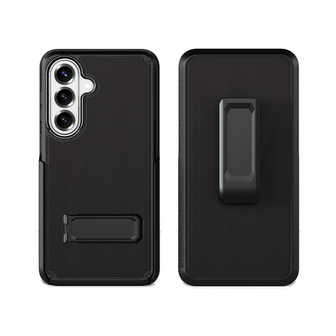 Motivecase RangerV2 heavy-duty phone case for Samsung Galaxy s26 featuring drop defense, kickstand, and belt clip holster.