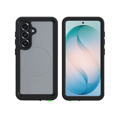 Motivecase Waterproof heavy-duty phone case for s26Water featuring drop defense, kickstand, and belt clip holster.