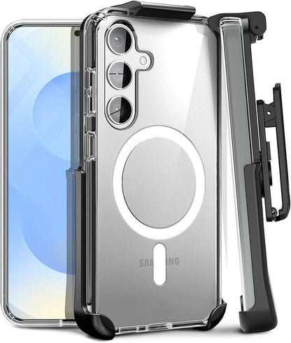 The Motivecase Crystal Series case in Frosted Grey, shown on a Samsung Galaxy S25 / S24 Plus.The Motivecase Crystal Series case in Frosted Grey, shown on a Samsung Galaxy S25 / S24 Plus.
