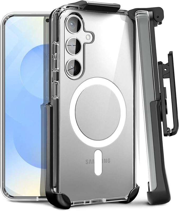 The Motivecase Crystal Series case in Frosted Grey, shown on a Samsung Galaxy S25 / S24 Plus.The Motivecase Crystal Series case in Frosted Grey, shown on a Samsung Galaxy S25 / S24 Plus.