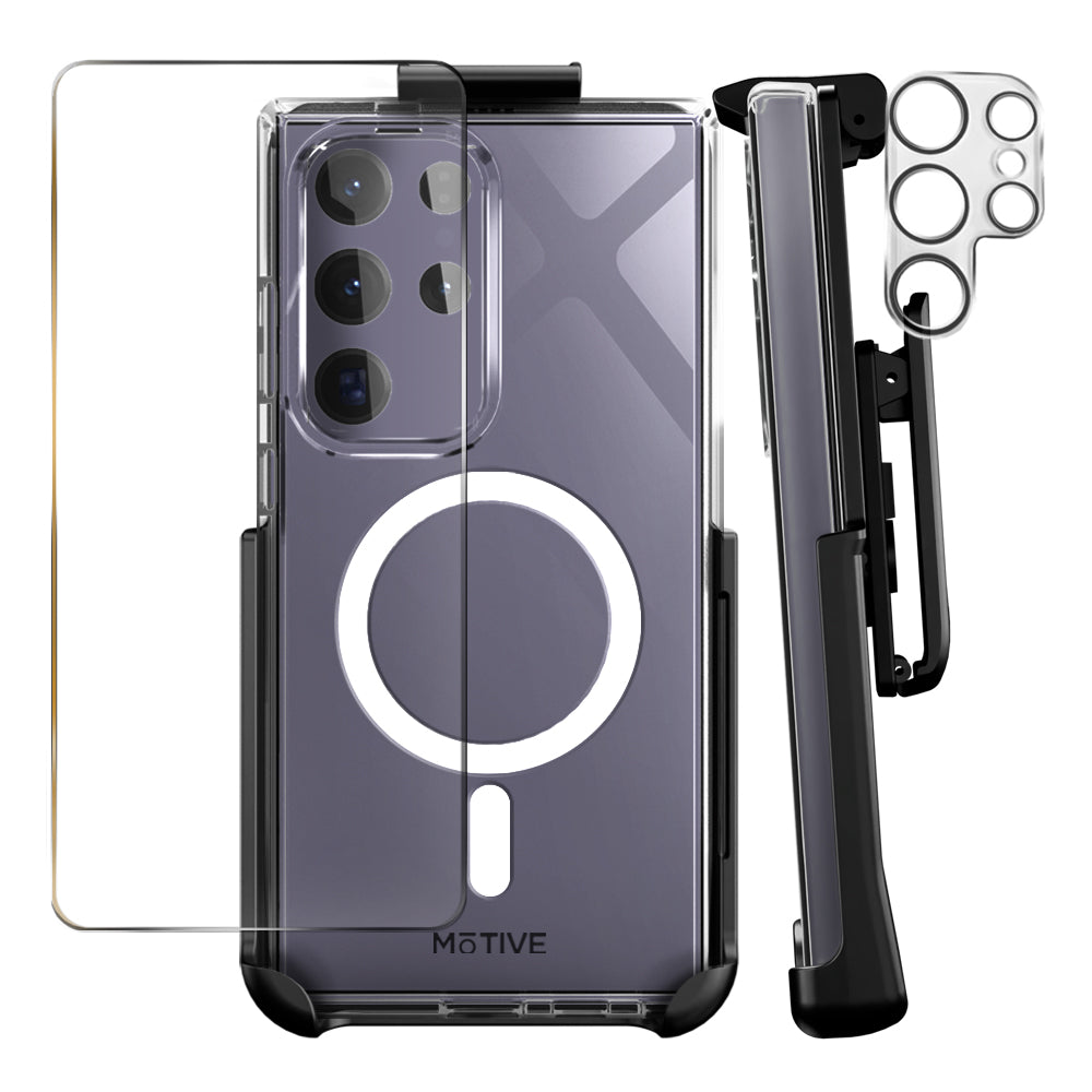 Clear Case & Holster Combo for Samsung Galaxy S24 Ultra